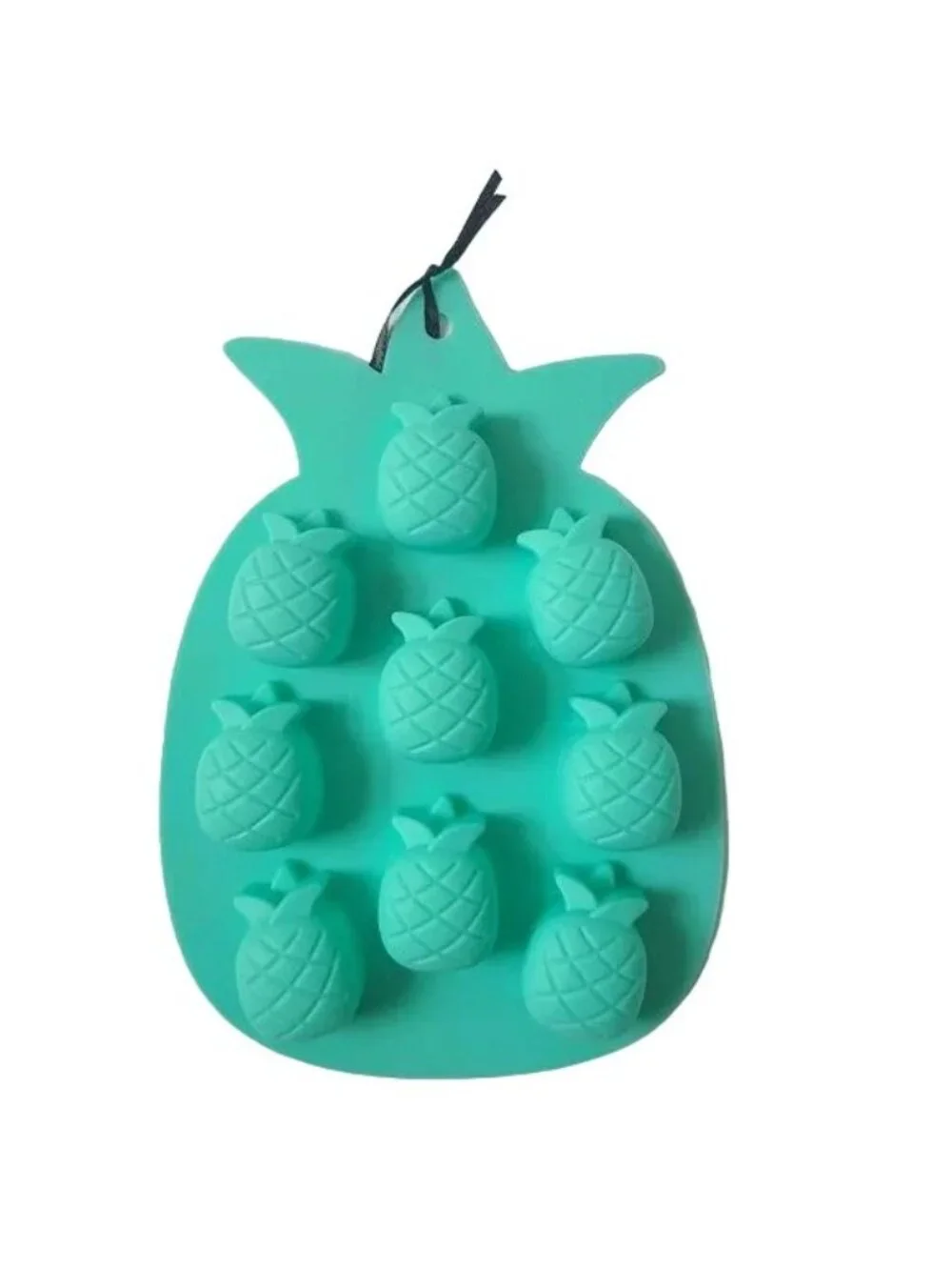 Blush Pineapple Silicone Ice Cube Mold Candy Jello Tray Green